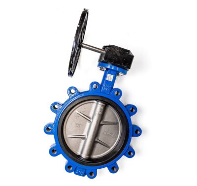 Válvula mariposa LUG. Accionamiento a palanca o a volante con reductor